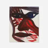 Lonnie Holley, Untitled (Face), c. 1995, mixed media on paper