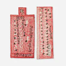 Zebedee Armstrong, Calendars (double-sided), pair, 1990, marker on Beech-Nut tobacco label and cardboard