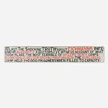 Jesse Howard, AT last, The Shocking TRUTH about EICHMANN'S INFERNO!, enamel paint on wood