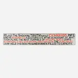 Jesse Howard, AT last, The Shocking TRUTH about EICHMANN'S INFERNO!, enamel paint on wood