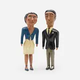 George Williams, Male and female couple, carved and painted wood
