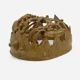 Eugene Von Bruenchenhein, Leaf and Berry crown, wood-fired ceramic with hand-applied paint