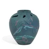 John Dee Wareham for Rookwood Pottery, rare deeply carved Painted Mat glaze vase