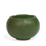 Wilhelmina Post for Grueby Faience Company, earthenware low vase