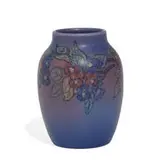 Decorated Mat glaze vase by Louise Abel for Rookwood Pottery, sold Jun 2022