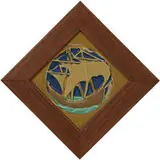 colorful earthenware Architectural Faience tile by Rookwood Pottery, sold Jun 2022