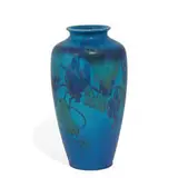 porcelain Decorated Mat glaze vase by Louise Abel for Rookwood Pottery, sold Jun 2022