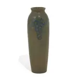 Charles S. Todd for Rookwood Pottery, earthenware vase with incised and painted grapevine decoration