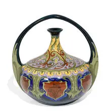 earthenware handled vase by Samuel Schellink for Rozenburg, sold Jun 2022