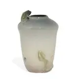 Weller Pottery, Etna earthenware Snake and Frog vase
