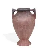 Carnelian II earthenware two-handled vase by Roseville Pottery, sold Jun 2022