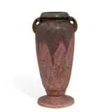 Carnelian II earthenware two-handled vase by Roseville Pottery, sold Jun 2022