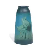 earthenware Green Vellum glaze vase by Lenore Asbury for Rookwood Pottery, sold Jun 2022