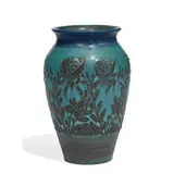 porcelain Mat Moderne glaze vase by Elizabeth Barrett for Rookwood Pottery, sold Jun 2022
