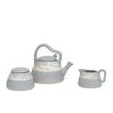 earthenware three-piece tea set by Lorinda Epply for Rookwood Pottery, sold Jun 2022