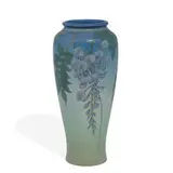 nicely executed porcelain Vellum glaze vase by Edward Diers for Rookwood Pottery, sold Jun 2022