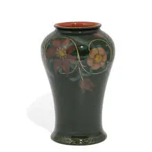Sara Sax for Rookwood Pottery, rare porcelain French Red glaze vase