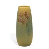 porcelain Decorated Mat glaze vase by Elizabeth Barrett for Rookwood Pottery, sold Jun 2022
