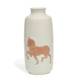 John Dee Wareham for Rookwood Pottery, unusual porcelain Wax Mat glaze vase