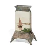 Odell & Booth Brothers, earthenware Limoges scenic vase