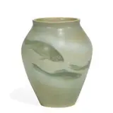earthenware Vellum glaze vase by Edward T. Hurley for Rookwood Pottery, sold Jun 2022