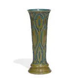 Della Robbia earthenware vase by Elizabeth Lloyd for Roseville Pottery, sold Jun 2022
