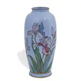 tall Pauleo earthenware vase by Roseville Pottery, sold Jun 2022