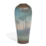 earthenware Vellum glaze vase by Lenore Asbury for Rookwood Pottery, sold Jun 2022