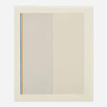 Homage to Barnett Newman by Gene Davis, 1979, screenprint in colors, sold Nov 2020