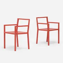 Fabien Baron, chairs, pair, c. 2012, lacquered wood