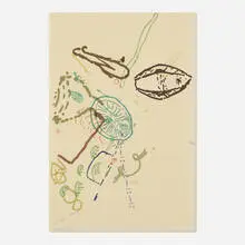John Cage, 30 Drawings by Thoreau (from the Merce Cunningham portfolio), screenprint in colors