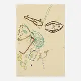 John Cage, 30 Drawings by Thoreau (from the Merce Cunningham portfolio), screenprint in colors