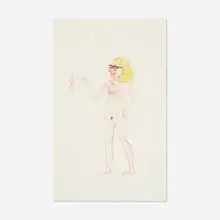 Aurel Schmidt, Self Portrait, 2013, pastel on paper