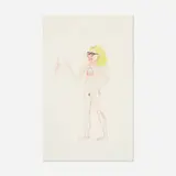 Aurel Schmidt, Self Portrait, 2013, pastel on paper