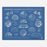 Buckminster Fuller, Carl Solway Gallery poster and book, 1981, screenprint on paper, printed paper