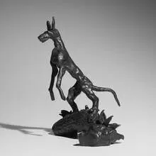 Barry Flanagan, Podenco Hound, 2005, cast bronze