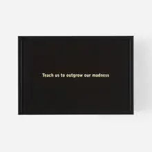 Alfredo Jaar, Teach us to outgrow our madness, 2002, lightbox with black and white transparency