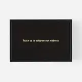 Alfredo Jaar, Teach us to outgrow our madness, 2002, lightbox with black and white transparency