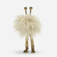 The Haas Brothers, Drippy Longstalking, 2019, New Zealand longwool lambskin, cast bronze