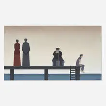 Will Barnet, Old Man's Afternoon, 1975-79, oil on canvas