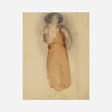 Auguste Rodin, Carmen, c. 1906-1908, graphite, watercolor and gouache on paper