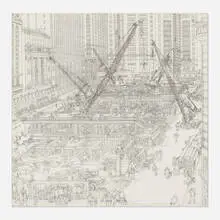 Donald A. Mackay, Chase Manhattan Bank, 1957, graphite on paper