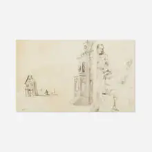 James Guy, New England Fragment, 1936, graphite on paper