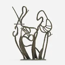 Orpheus and Eurydice by Marie Zoe Greene-Mercier, c. 1965, bronze, sold Oct 2020