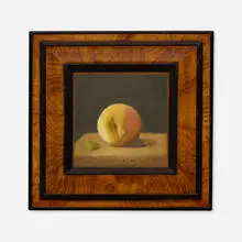 Peach by Robert Kulicke, 1992, oil on board in artist's frame, sold Oct 2020