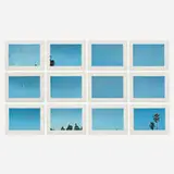 Throwing Three Balls in the Air to Get a Straight Line (Best of Thirty-Six Attempts) by John Baldessari, 1973, offset lithograph on paper, sold Sep 2020
