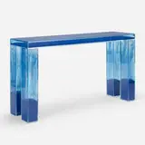 Elizabeth Paige Smith, Custom Blow Parsons Console Table, 2008, acrylic, pigment