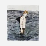 Hernan Bas, Flirt, "A Little Moby Dick in All of Us", 2003, oil on paper