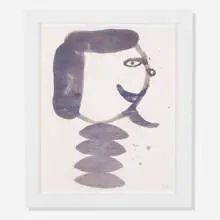 Untitled by Donald Baechler, 1987, ink on paper, sold Sep 2020