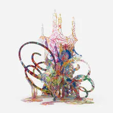 Untitled (Sculpture Study 2) by Ryan McGinness, 2009, screenprinted plastic, sold Sep 2020